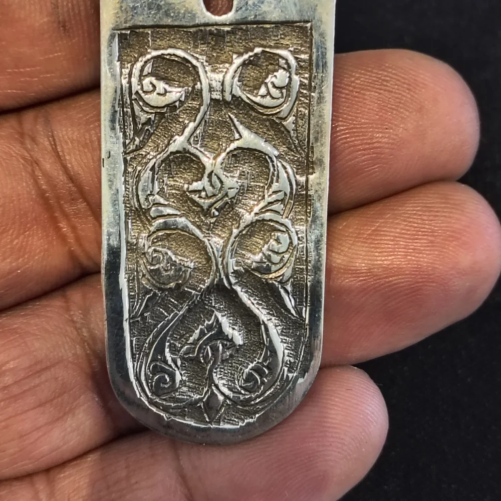 Engraved Silver-Tone Money Clip for Men